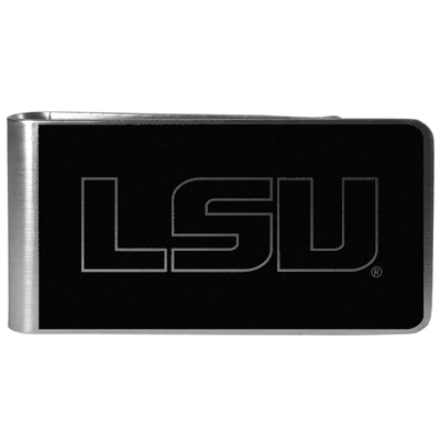 LSU Tigers Black and Steel Money Clip