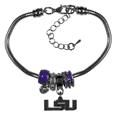 LSU Tigers Euro Bead Bracelet
