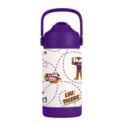LSU Tigers Kids 12oz Stainless Steel Mascot Bottle