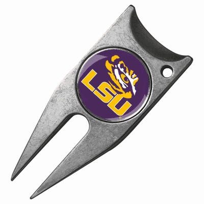 LSU Tigers Stealth Golf Divot Tool - Antique Nickel