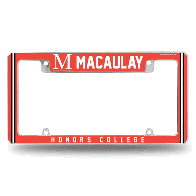 Macaulay Honors College Standard Chrome Automotive License Plate Frame