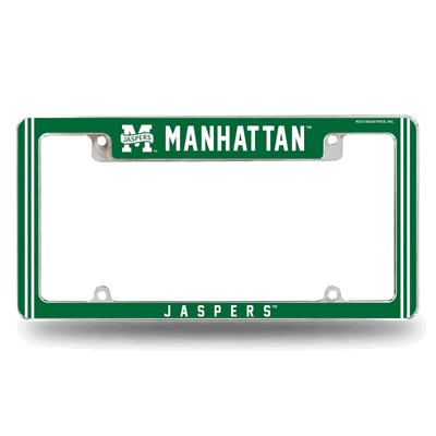 Manhattan CC�Panthers 12" x 6" Chrome Automotive License Plate Frame
