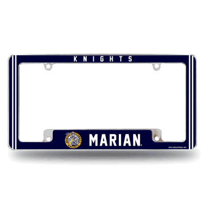 Marian�Knights 12" x 6" Chrome Automotive License Plate Frame