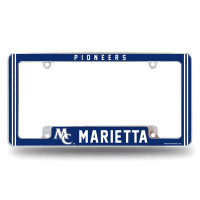 Marietta Pioneers Standard Chrome Automotive License Plate Frame