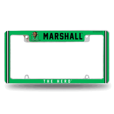Marshall Thundering Herd Classic Chrome Automotive License Plate Frame