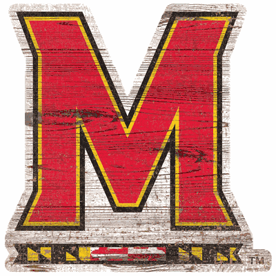 Maryland Distressed Logo Cutout Sign