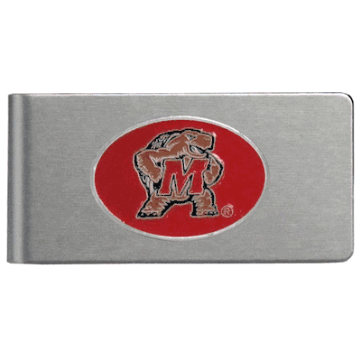 Maryland Terrapins Brushed Metal Money Clip