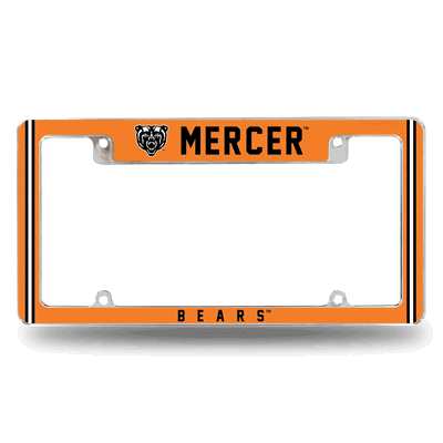 Mercer�Bears 12" x 6" Chrome All Over Automotive License Plate Frame