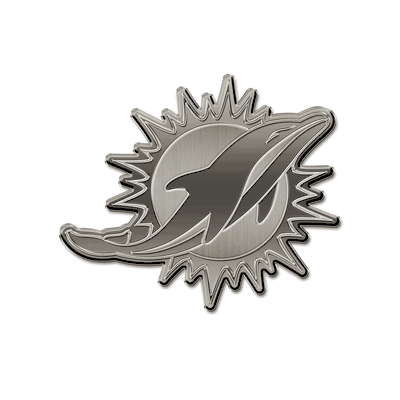 Miami Dolphins Antique Nickel Auto Emblem