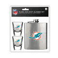 Miami Dolphins Flask and Shot Glass Set Miami Dolphins Flask and Shot Glass Set
