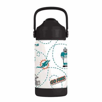 Miami Dolphins Kids 12oz Stainless Steel Mascot Bottle