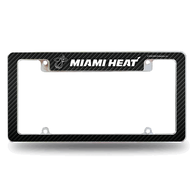 Miami Heat Black 12" x 6" Chrome Automotive License Plate Frame
