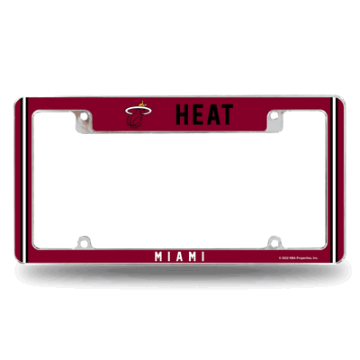 Miami Heat Classic 12" x 6" Chrome Automotive License Plate Frame