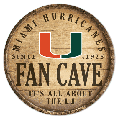 Miami Hurricanes Wood Sign 5x11 Bottle Opener Slogan main image 1