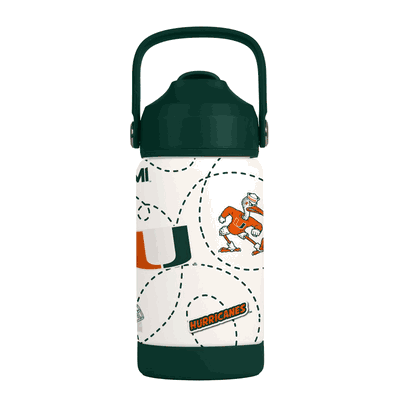 Miami Hurricanes Kids 12oz Stainless Steel Mascot Bottle