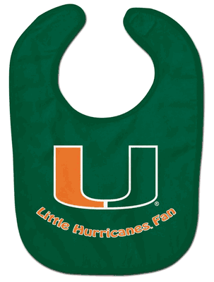 Miami Hurricanes "Little Fan" Baby Bib