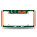 Miami Hurricanes The U Classic Chrome Automotive License Plate Frame Miami Hurricanes The U Classic Chrome Automotive License Plate Frame