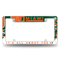 Miami Hurricanes - The U Standard Chrome Auto License Plate Frame Miami Hurricanes - The U Standard Chrome Auto License Plate Frame