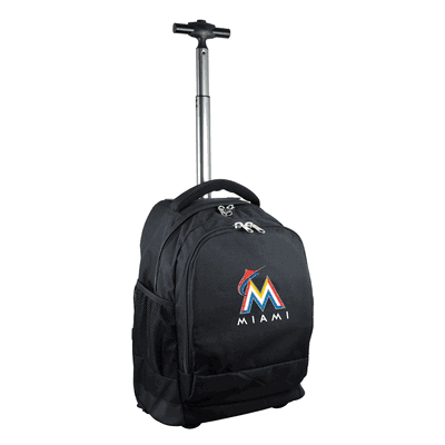Miami Marlins Wheeled Premium Backpack - Black