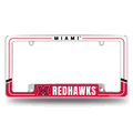 Miami of Ohio Redhawks Two-Tone Chrome Automotive License Plate Frame