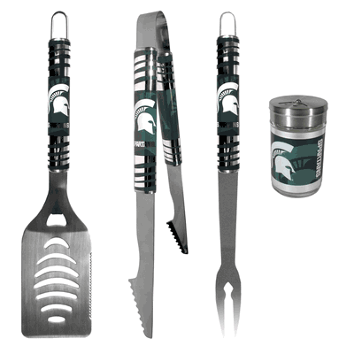 Michigan St. Spartans 3 Piece BBQ Set with Seasoning Shaker