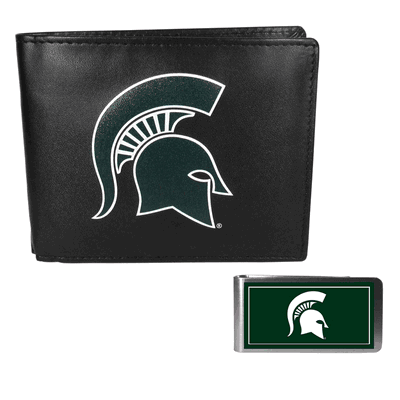 Michigan St. Spartans Bi-fold Wallet & Color Money Clip