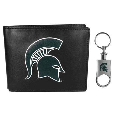 Michigan St. Spartans Bi-fold Wallet & Valet Key Chain