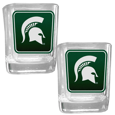 Michigan St. Spartans Square Glass Shot Glass Set