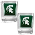 Michigan St. Spartans Square Glass Shot Glass Set