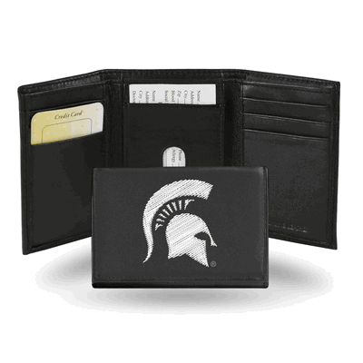 Michigan State Embroidered Trifold Wallet