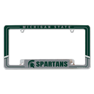 Michigan State Spartans 2-Tone Chrome Automotive License Plate Frame