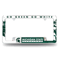 Michigan State Spartans Primary Chrome Automotive License Plate Frame Michigan State Spartans Primary Chrome Automotive License Plate Frame