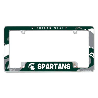 Michigan State Spartans Wave Chrome Automotive License Plate Frame