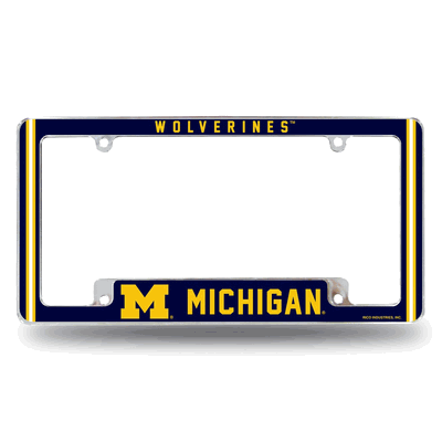 Michigan Wolverines Classic Chrome Automotive License Plate Frame