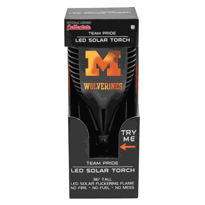 Michigan Wolverines LED Outdoor Solar Torch