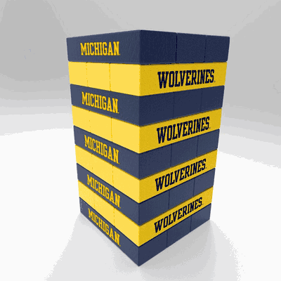 Michigan Wolverines Mini Jumbling Tower Game