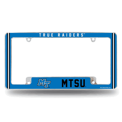 Middle Tennessee Blue Raiders Classic Chrome Auto License Plate Frame