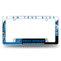 Middle Tennessee Blue Raiders Primary Chrome Auto License Plate Frame