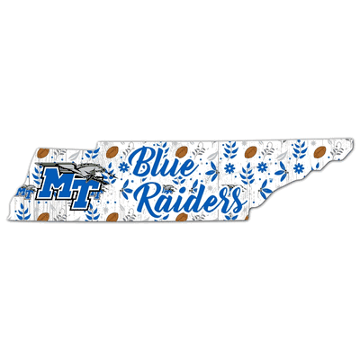 Middle Tennessee State 24" Floral State Wall Art