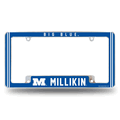 Millikin Big Blue Standard Chrome Automotive License Plate Frame Millikin Big Blue Standard Chrome Automotive License Plate Frame