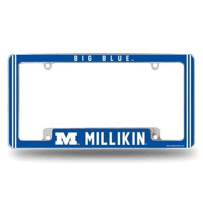 Millikin Big Blue Standard Chrome Automotive License Plate Frame