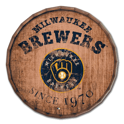 Milwaukee Brewers Established Date 24" Barrel Top Sign