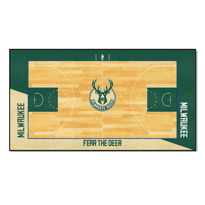 Milwaukee Bucks Basketball Court Runner Rug