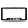 Milwaukee Bucks Black 12" x 6" Chrome Automotive License Plate Frame Milwaukee Bucks Black 12" x 6" Chrome Automotive License Plate Frame