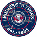 Minnesota Twins 24" Est. Date Round Sign Minnesota Twins 24" Est. Date Round Sign