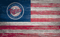 Minnesota Twins Distressed Flag Sign - 11x19 Minnesota Twins Distressed Flag Sign - 11x19