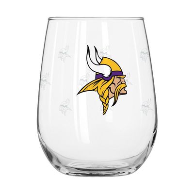 Minnesota Vikings 16oz Satin Etch Curved Beverage Glass