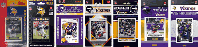 Minnesota Vikings 7 Different Licensed Trading Card Team Sets