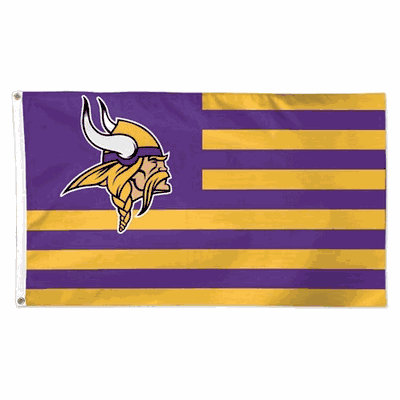 Minnesota Vikings Flag 3x5 Deluxe Americana Design