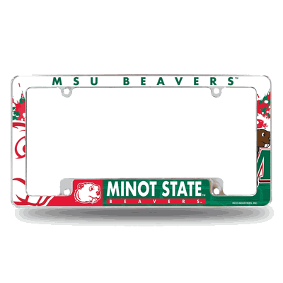 Minot State Beavers Standard Chrome Automotive License Plate Frame